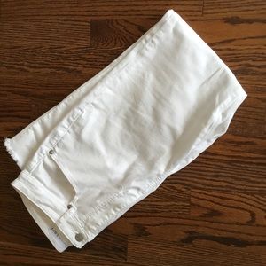 Loft Curvy Skinny Frayed Jeans